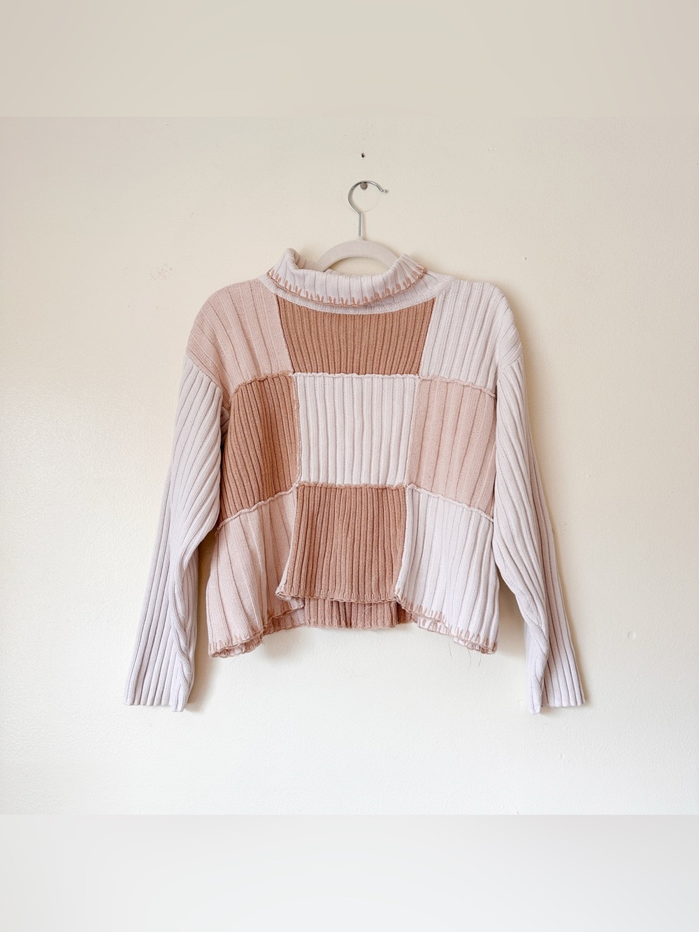 Vintage Patchwork Knit Sweater